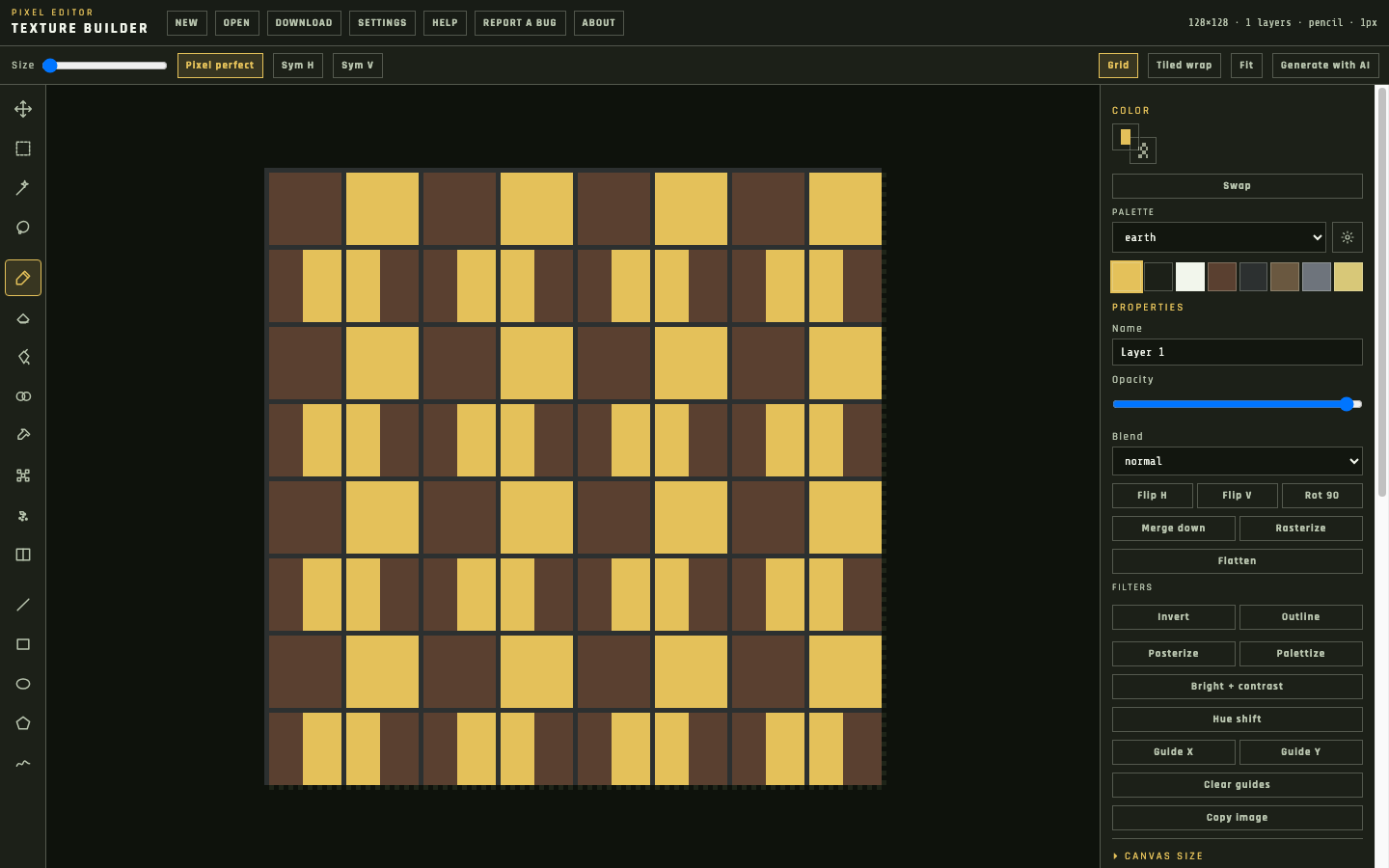 Texture BEST workspace with tools, canvas, and inspector